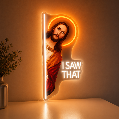 The ISawThat™ Neon Jesus Sign